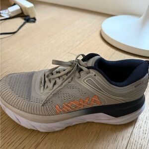 Hoka Gray and Black Running Shoe